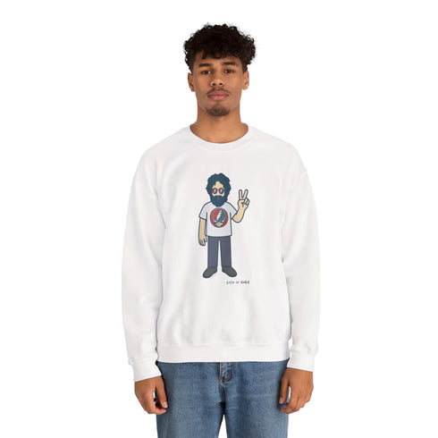 Grateful Dead - Peace Lovin' Jerry | Life is dead. Crewneck Sweatshirt - StealieShop